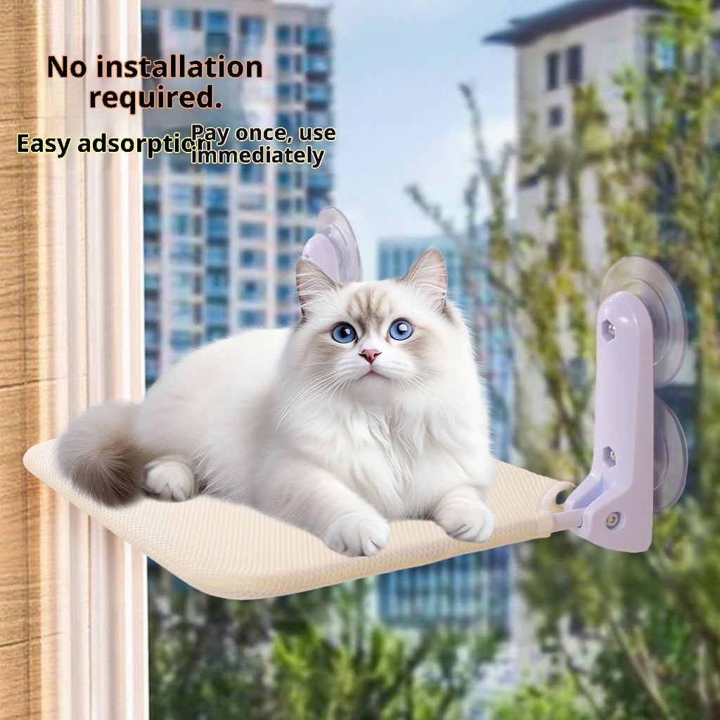 Happy Cats Relax Here – Window Hammock Bed