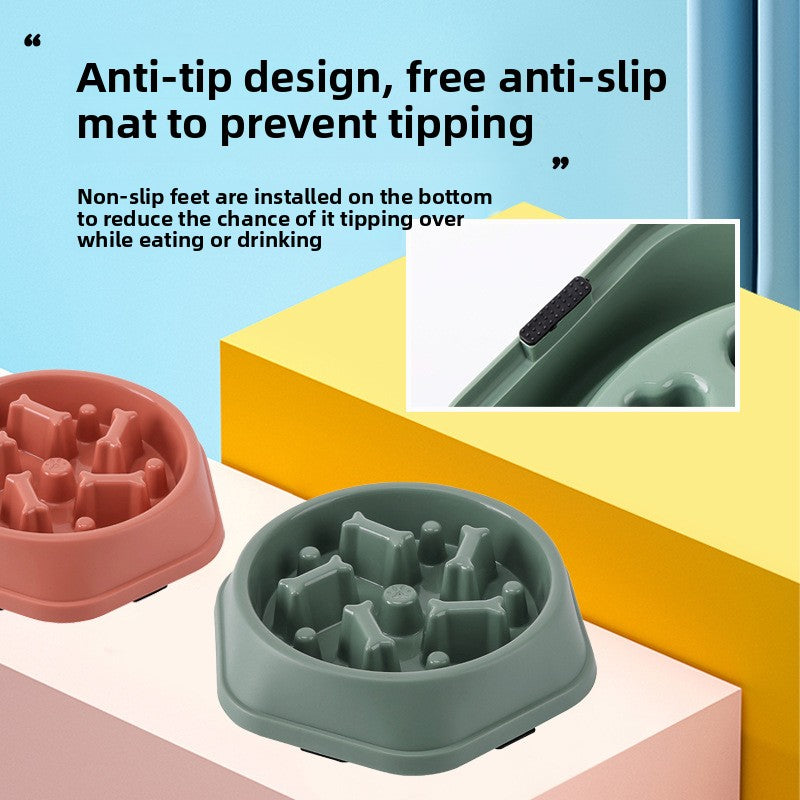 Slow Feeder Dog Bowl Anti Choke Pet Food Dish