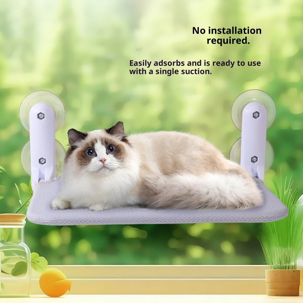 Happy Cats Relax Here – Window Hammock Bed