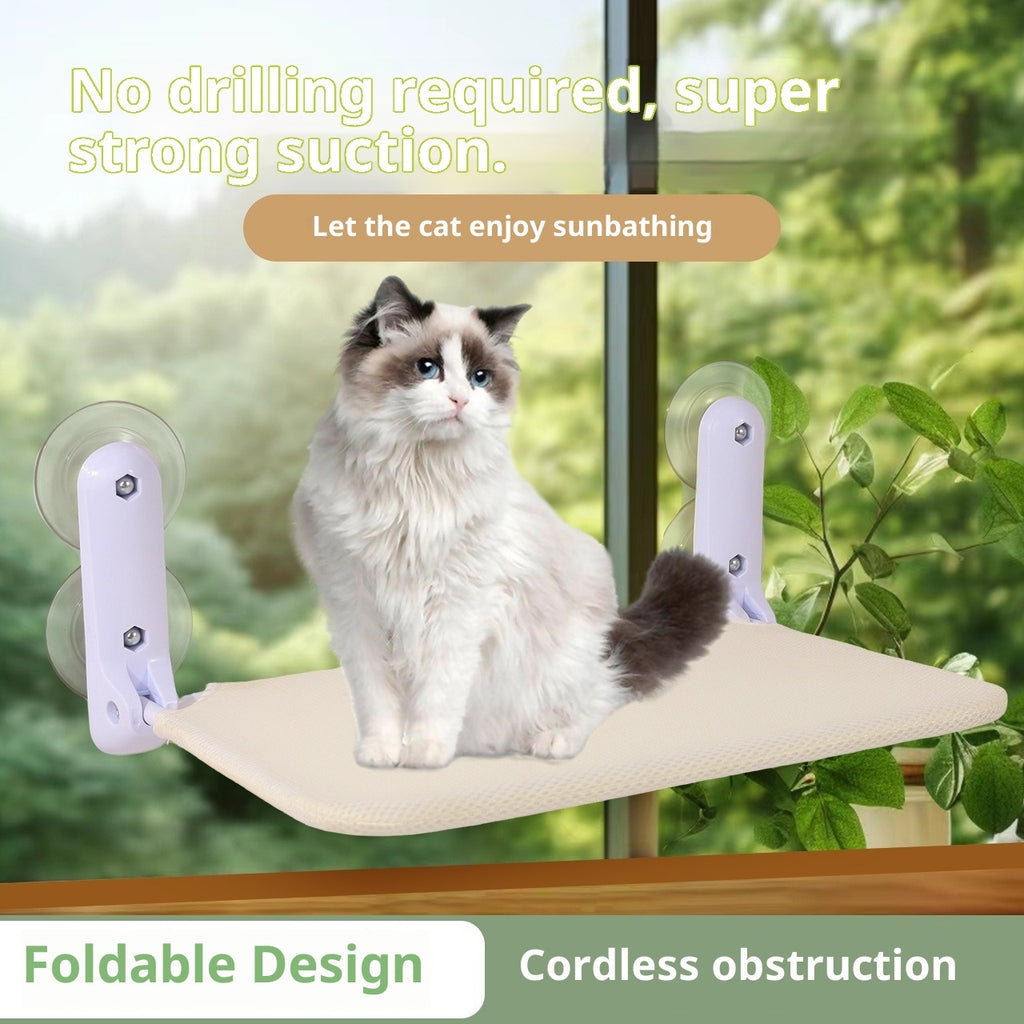 Happy Cats Relax Here – Window Hammock Bed